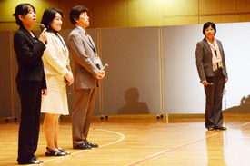 井上教頭と各担任 井上教頭と各担任