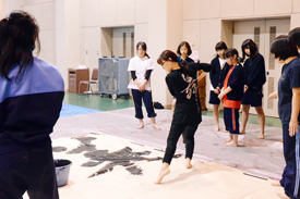 書道パフォーマンスの指導