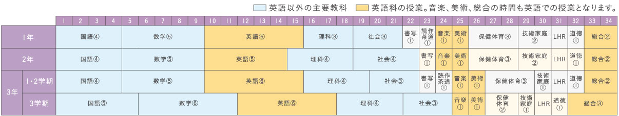 中学校カリキュラム